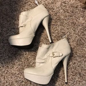 Tan stiletto heels